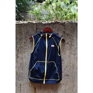 Hunter for Target Navy & Yellow Hooded Rain Vest – Size S